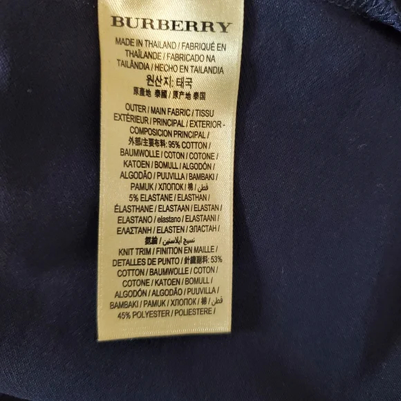 Burberry Polo Shirt XL Blue - Picture 6 of 9